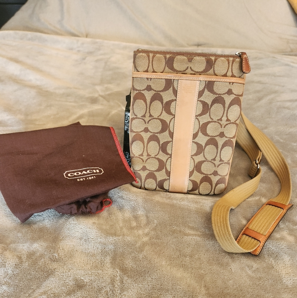 Coach logo cross body